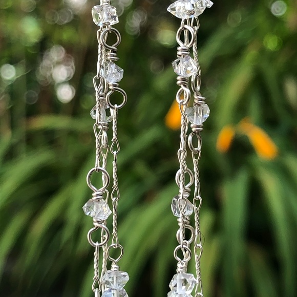 Silver, Quartz earrings - Picture 2 of 6